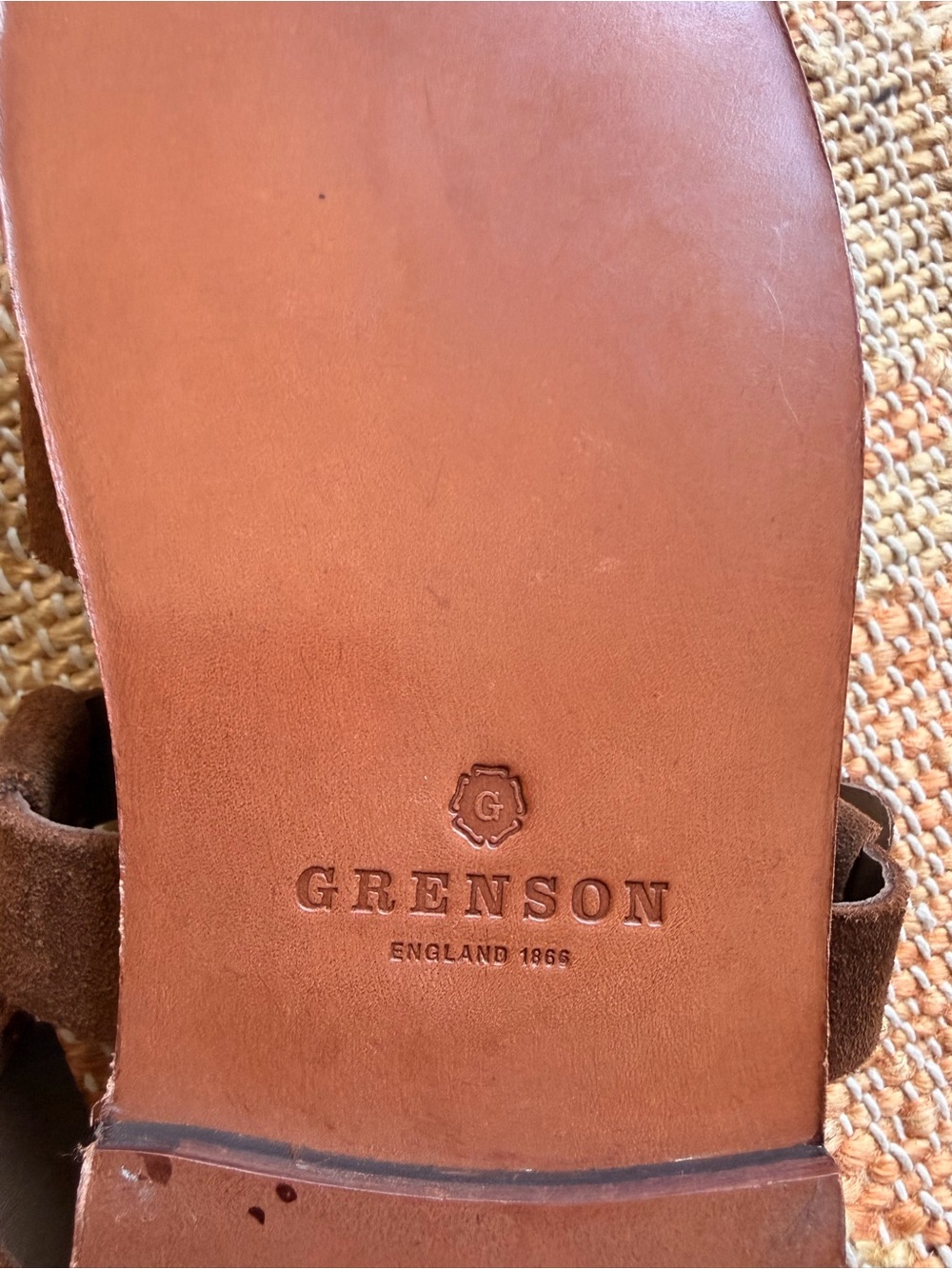 Grenson Quincy Suede Leather Sandals Men’s 7-8 - Picture 6 of 12